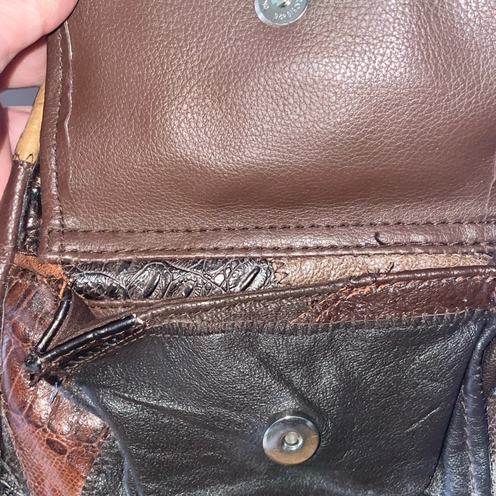 Patchwork Leather Sling Bag - image 4